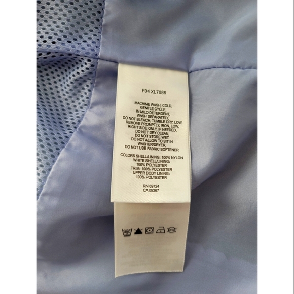 New Columbia Waterproof Light Blue and Navy Jacket, Size M/L - Picture 8 of 8